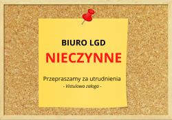 24 GRUDNIA 2024 r. BIURO LGD będzie nieczynne